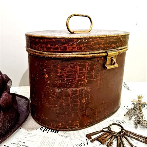 old metal hat box|decorative vintage hat boxes.